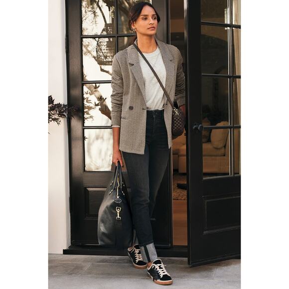 EVEREVE Ever Straight High Rise Jeans with Cuff Multiplicity Black Size 27 EUC - Picture 3 of 11